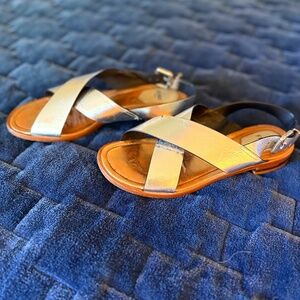 Silver FENDI sandals